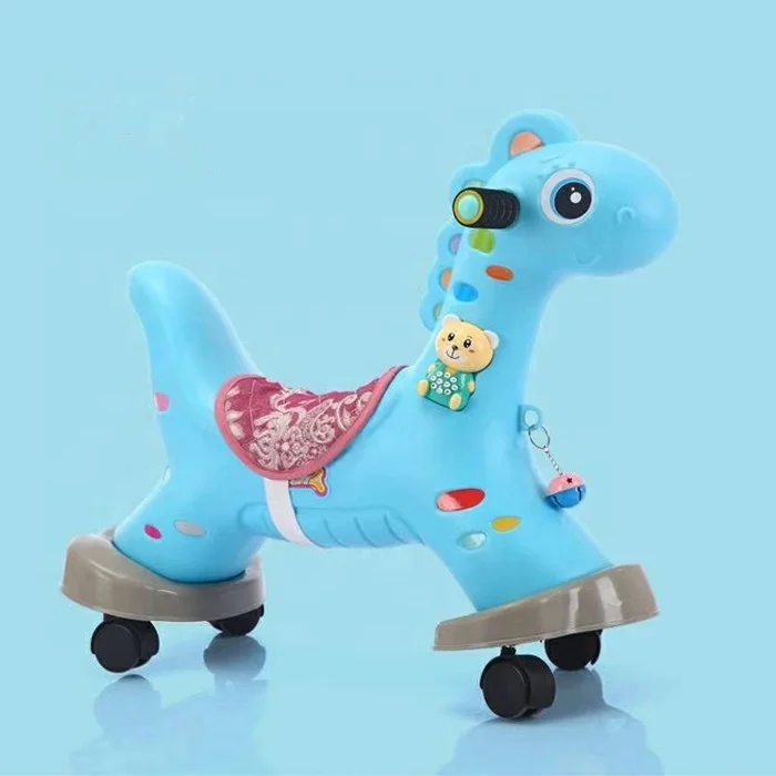 Colorful Animals Gygy Rocking Horse Toy to Ride with Wheels