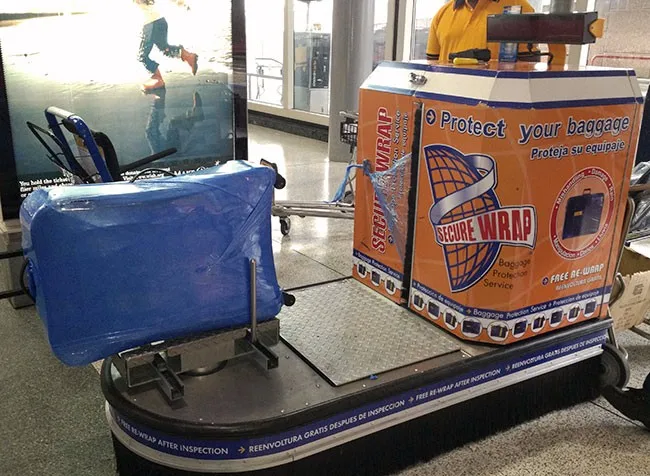 Airport Luggage Bag Wrapping Machine Efficient Secure