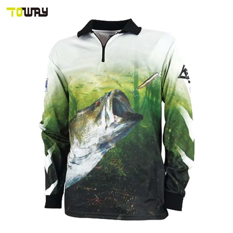 Long Sleeve Custom Blank Fishing Jersey