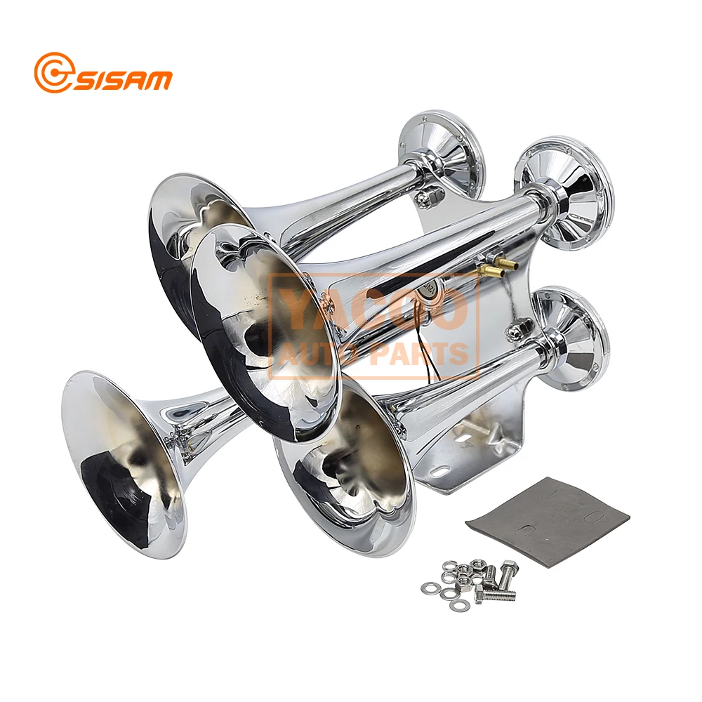 ラウドサウンドスピーカーを備えたトラックカーホーンメーカー用の4本のパイプトランペット電気制御エアホーン24v Buy 車ホーンメーカー 電気ホーン 24v エアホーン Product On Alibaba Com