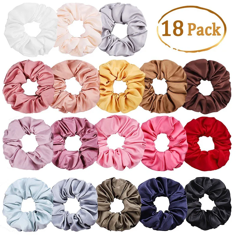 Girls Satin Hair Scrunchies Bobbles Elastic Hair Bands Buy Elastic