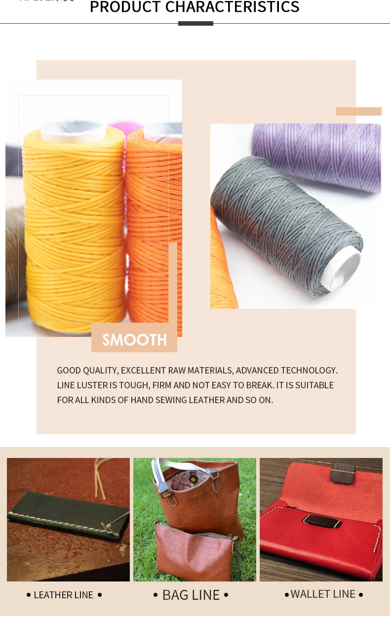 product leather waxed thread cord 150d 110m wax string cord sewing craft tool diy hand thread flat sewing line 08mm-12