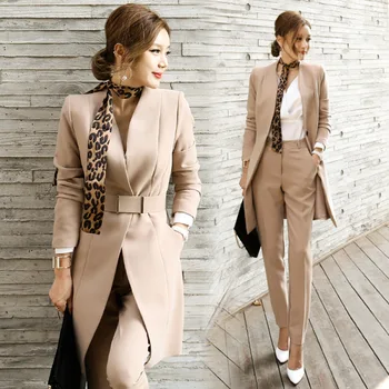 2018 hot sale elegant women office pant suits ladies office suits design