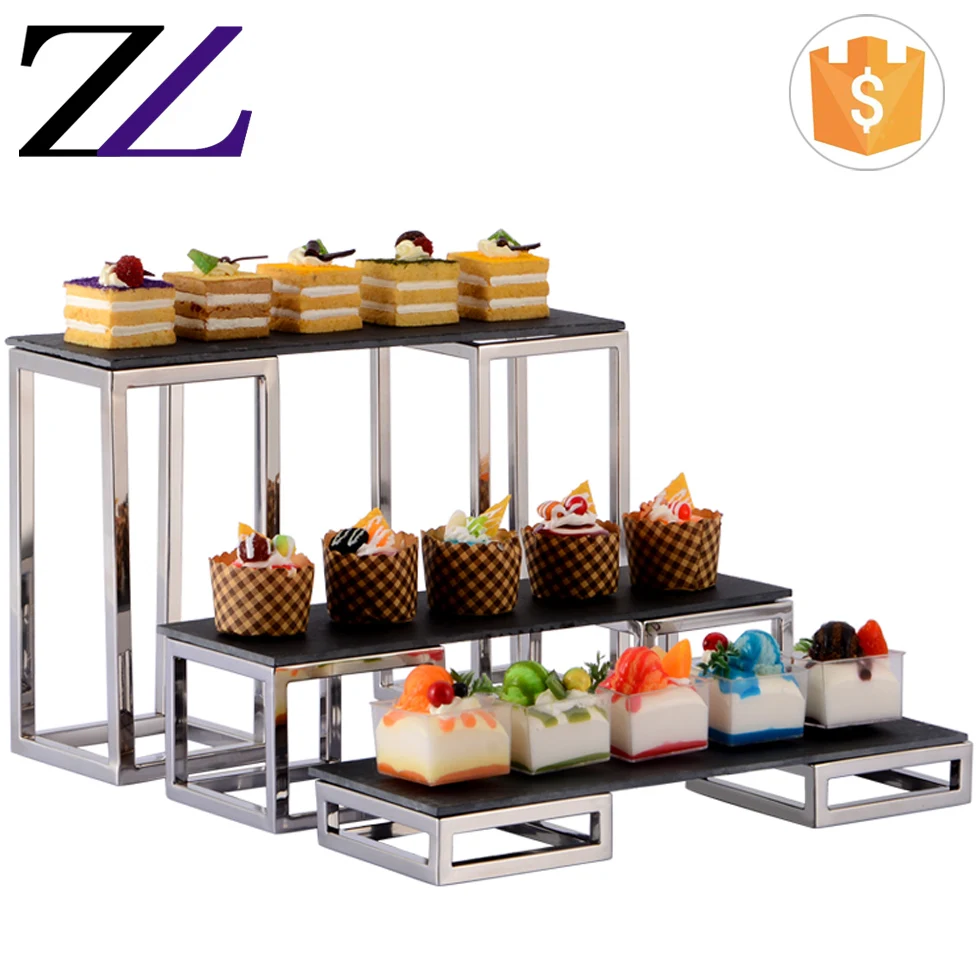 Zhuolin Pratos Para Buffet No Atacado Dessert Stand Serving Platter Banquet Party Decoration Equipment Catering Buffet Displays