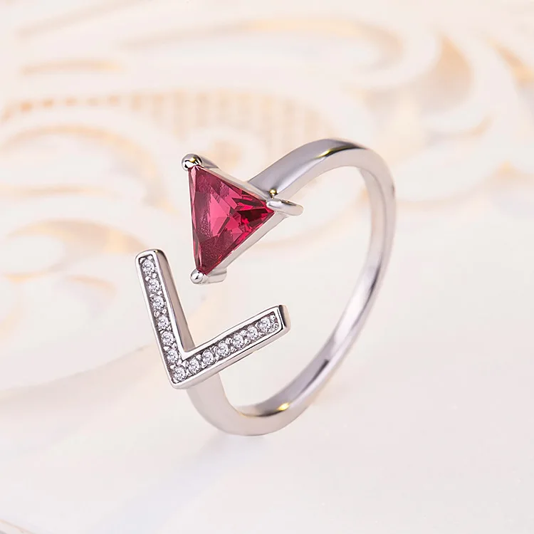 Triangle stone deals ring design