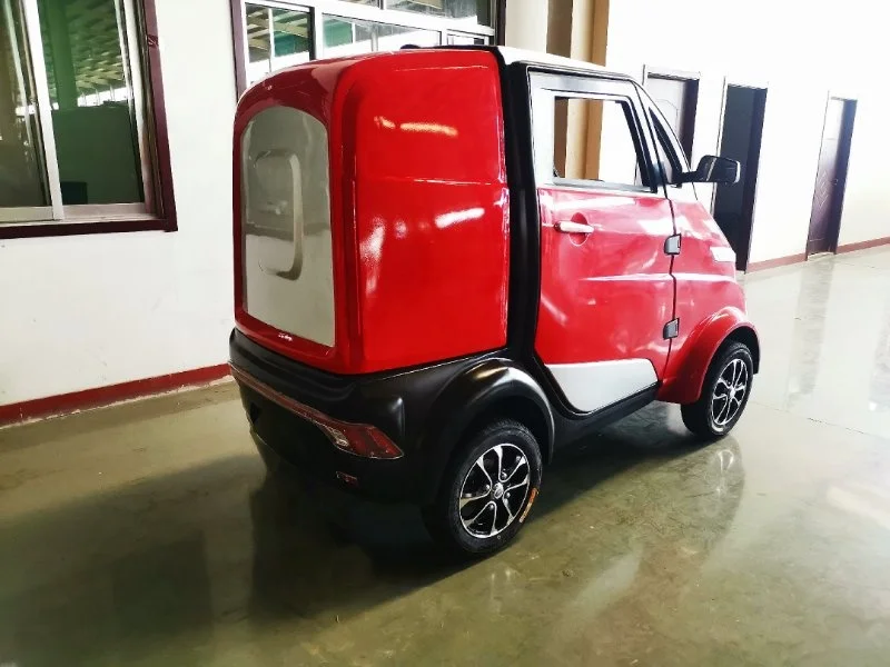 Электрический автомобиль, сертификация EEC, закрытый корпус для взрослых, 3 колеса, 4 места, Кондиционер