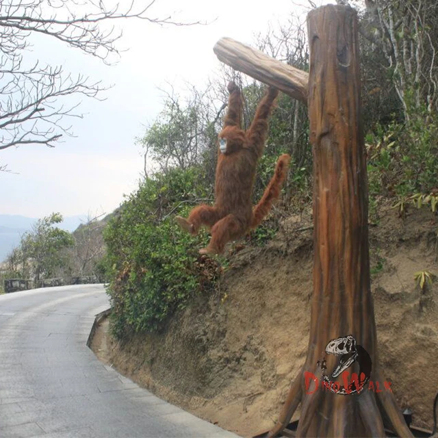 Sanya  Out Door Program Product Attractive Animatronic Monkey Climbing Tree Theme Park