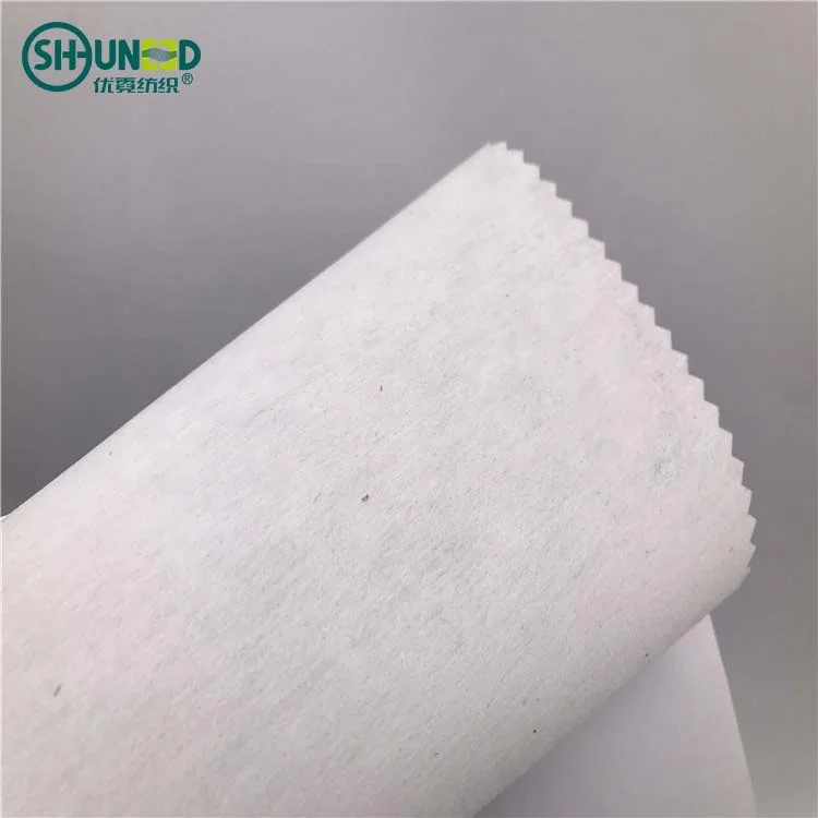 90% Polyester 10%viscose Soft Handfeeling Chemical Bond Nonwoven Interlining Fabric Embroidery Backing Nonwoven Embroidery Paper
