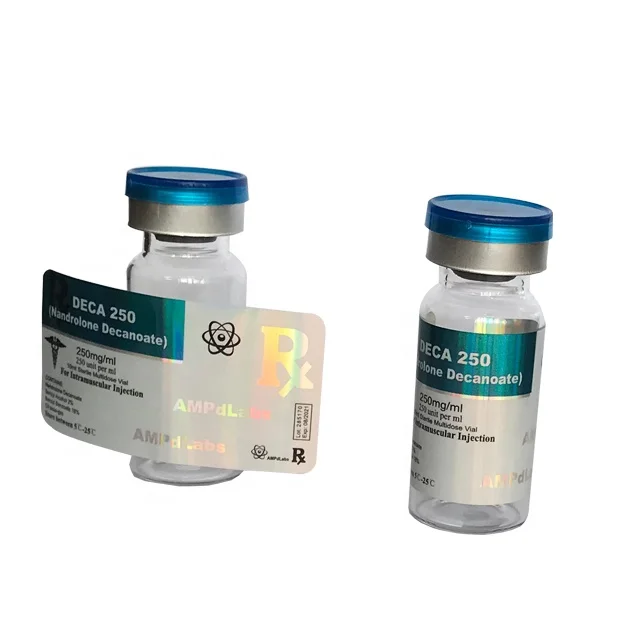 Custom brand RX logo printing 10ml hologram pharmaceutical peptide vial labels and boxes