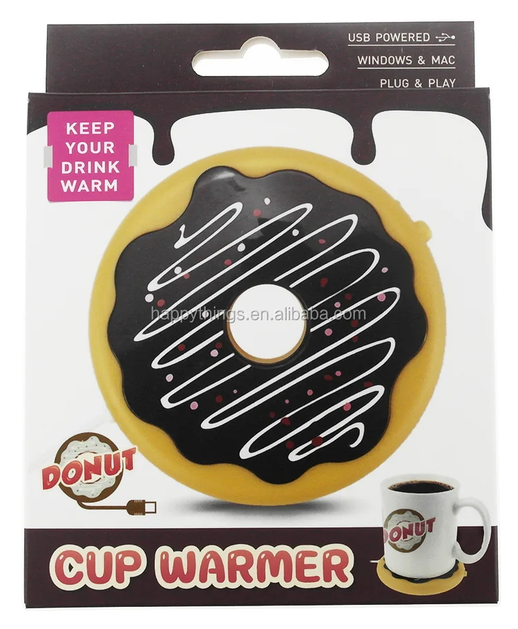 Factory Price Good Quality Funny Donut Shape Usb Portable Mug Warmer