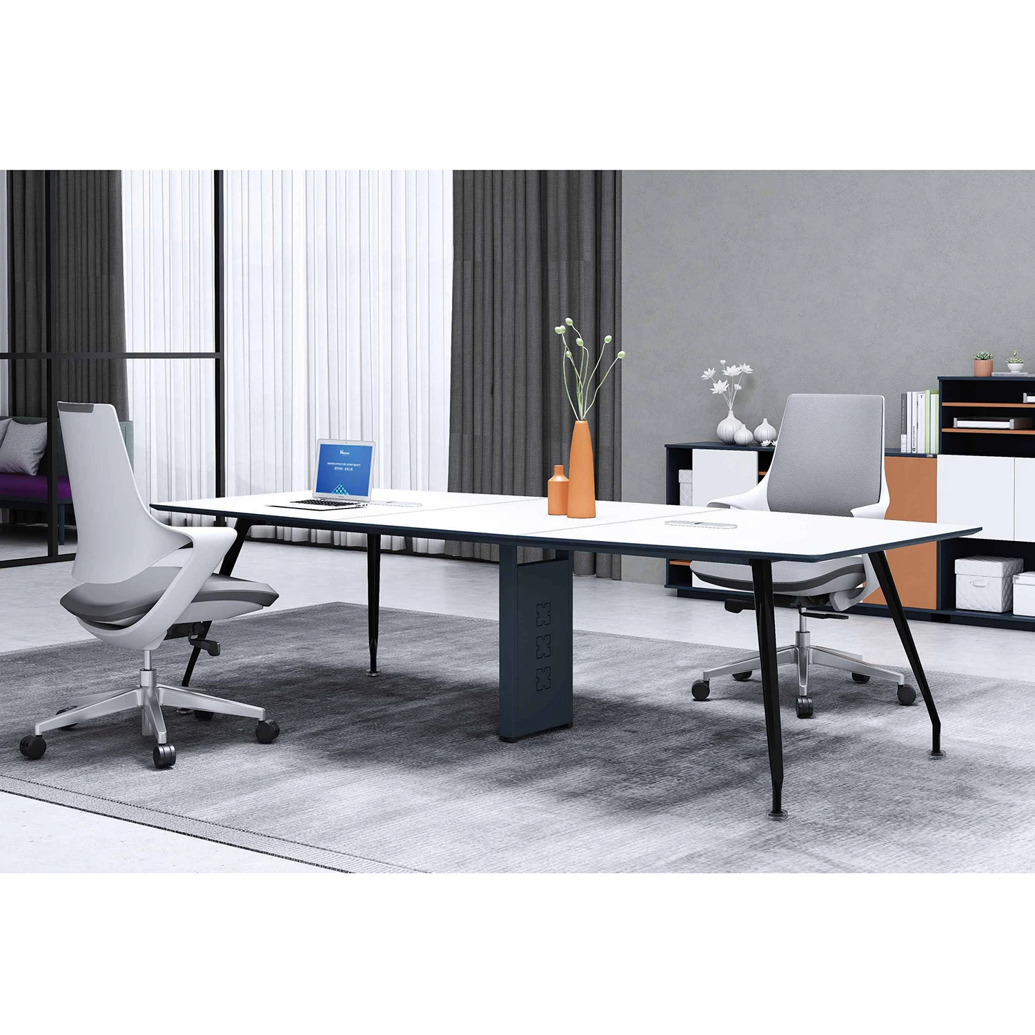 Nội thất văn phòng hiện đại Quảng Châu sang trọng với sơ đồ tầng CAD