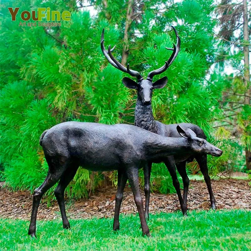 美術品　ブロンズ像　【2頭の鹿deers】　オブジェ 美術品 ブロンズ像 【2頭の鹿deers】 オブジェ - メルカリ