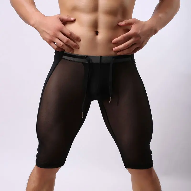 Men's Lingerie Mesh Pants Tights Workout Slim Fit Leggings Trousers Sleep  Lounge Pants Transparent Trousers for Naughty Sex Novelty Classic Full Rise  Briefs Pouch Sexy Sexy Mens Thong Black at Amazon Men's
