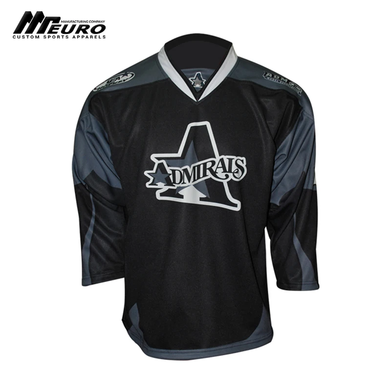 black ice hockey jersey