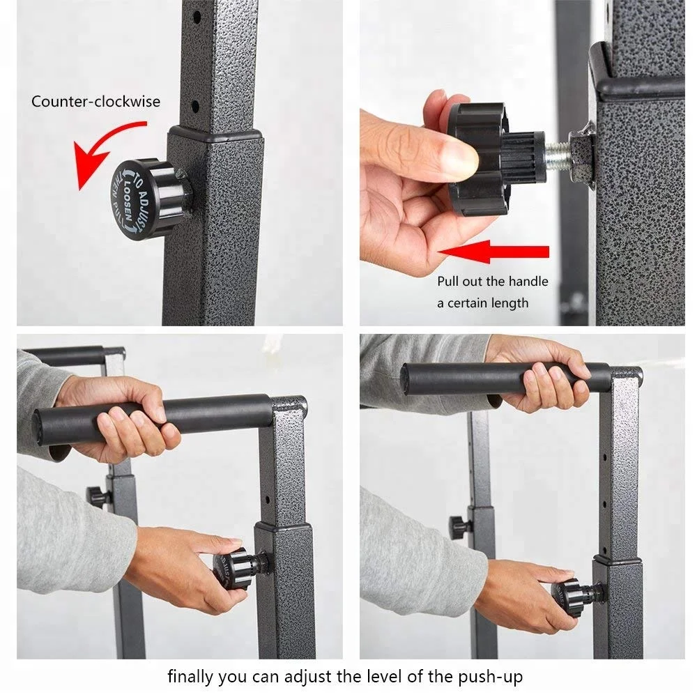 ZYFIT Heavy Duty Dip Stand Parallel Bar Strength Training Exercise Home Gym Dipping Station Dip Bar Work Out Equipment