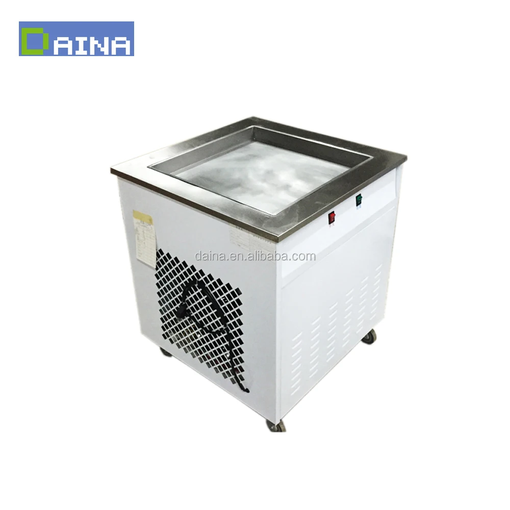 Thailand Commercial Fried Ice Cream Roll/ Thailand Single square Pan Fried Ice Cream Rolled Machine