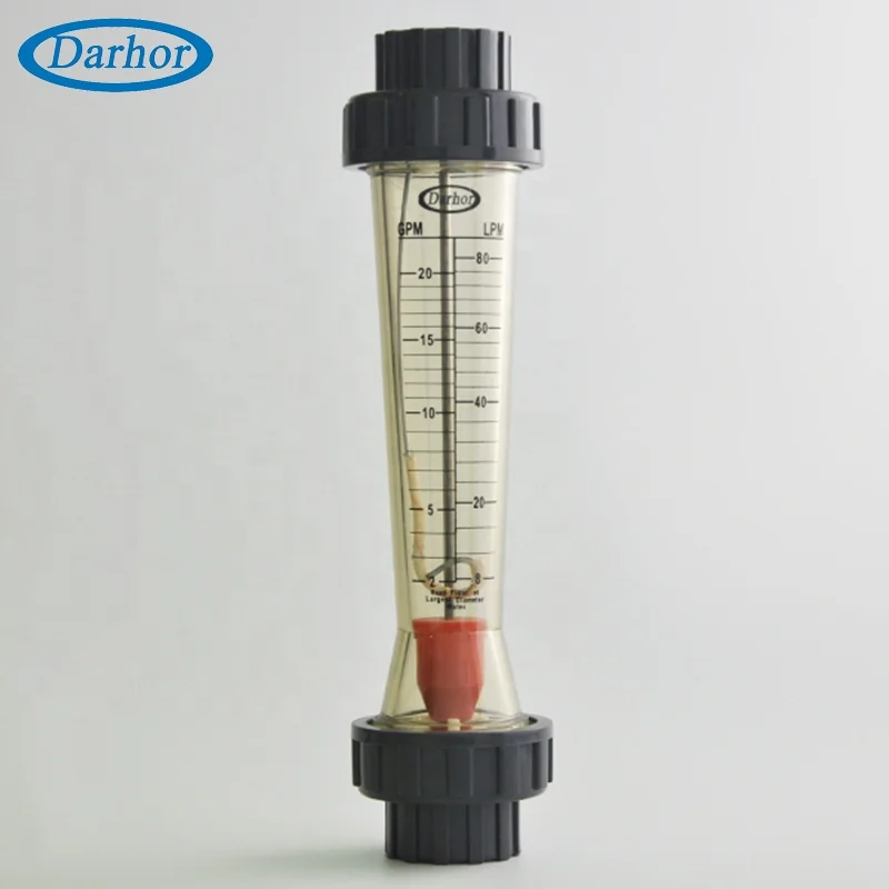 DH4500 PVC Flowmeter Inline Rotameter Mechanical Water Flow Meter Sea Water