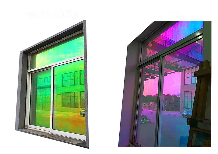 Building Window Film Pet Material Dichroic Rainbow Iridescent Window Glass  Decorative Film - China Rainbow Decorative Window Film, Window Decoration  Sticker