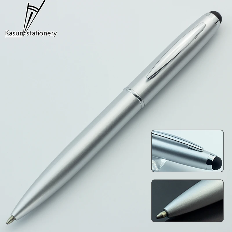Soft Touch Good Writing Custom logo Metal Ballpoint Pens Roller Pen with Stylus Touch Screen for Phone Laptop