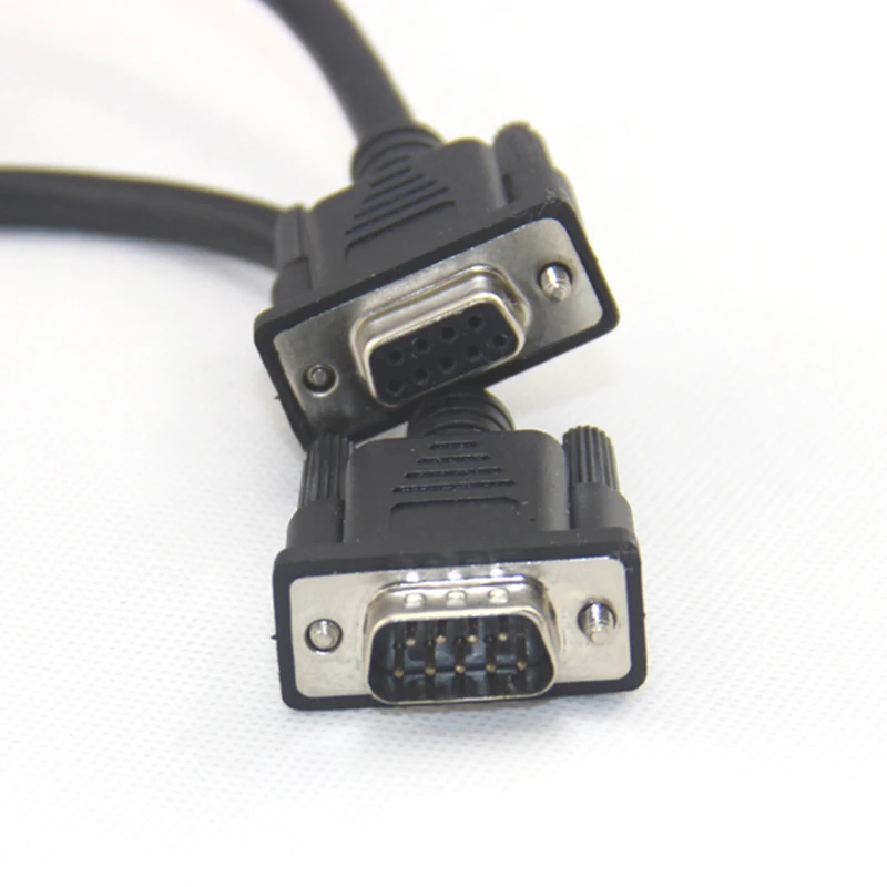 DB9 Male to DB9 Female Null Modem Cable Home Theater Application Bare Copper Conductor with Braid Shielding