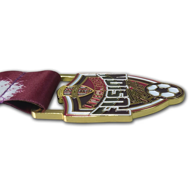 3d сделанная на заказ блестящая футбольная медаль