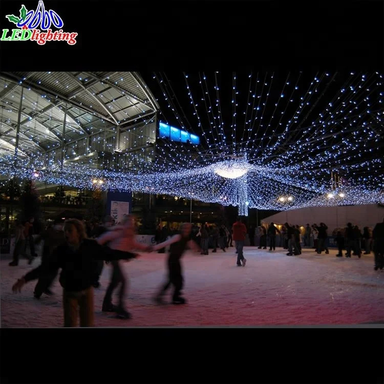 Outdoor Connectable LED Waterfall Light String Set Curtain Fairy Lights 220V 90 IP65 Decoration Rope Ramadan Non Woven 20 Pcs