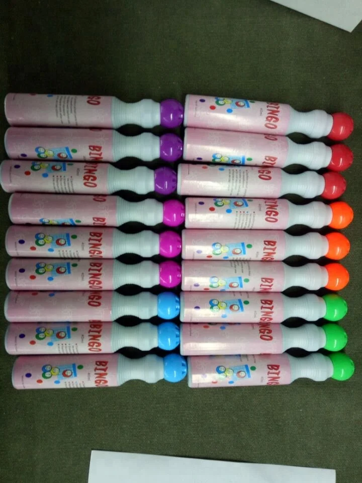 10 мм перо 43 мл бинго lotto для азартных игр с красочными шапки и моющиеся чернила CH-2805 индивидуальная этикетка работоспособность