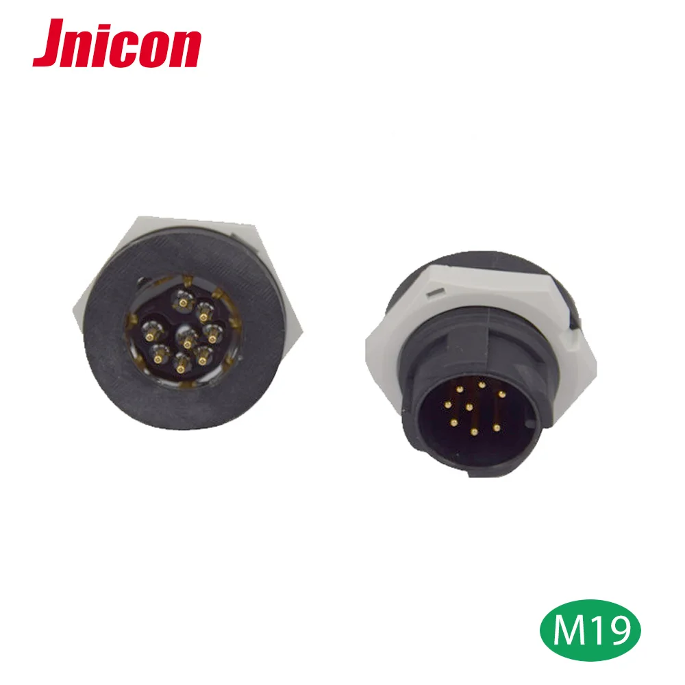 M19 Self Locking IP67 Connector 20A 12 Pin Xlr Cable Connector