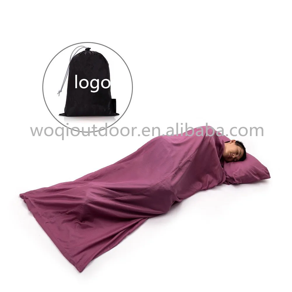Woqi High Quality Envelop Shape Warm and Soft Silk Sleeping Bag Liner
