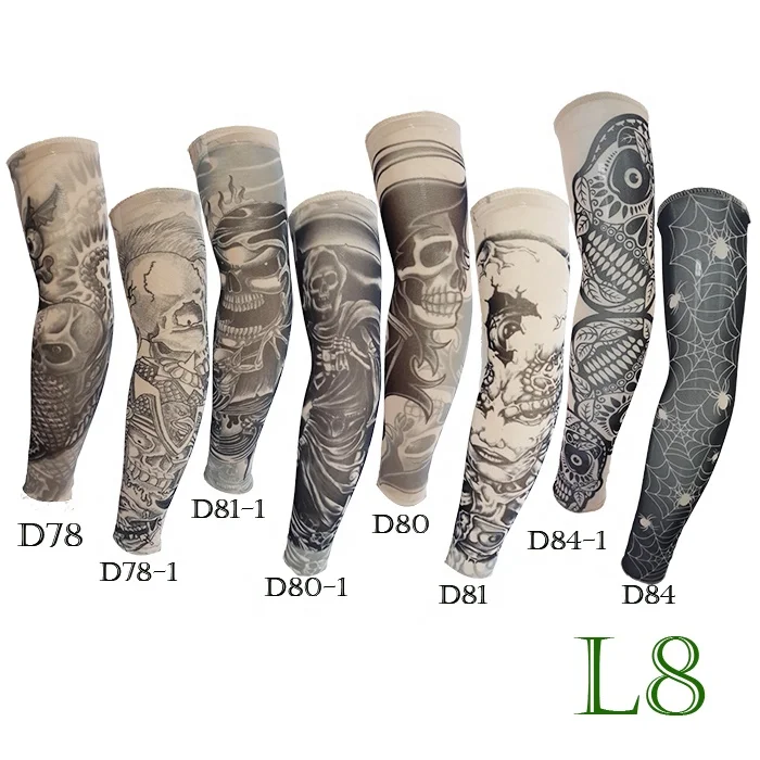 Дешевые тату, рукава для рук, рукава для татуировки, Нескользящие, спортивные рукава для рук