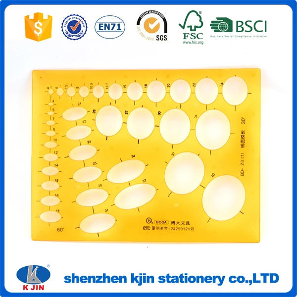 Высокое качество пластиковых шаблон линейка для студентов с различной формы