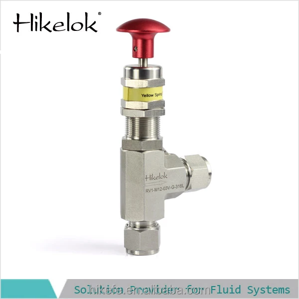 Parker Type Stainless 1/2 Inch BSP Relief ValveS 2500 psi Outlet Pressure Safety Valve
