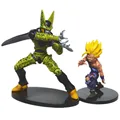 2 pcs lot Dragon ball z action figures toys gohan vs cell 2016 New 21cm 17cm