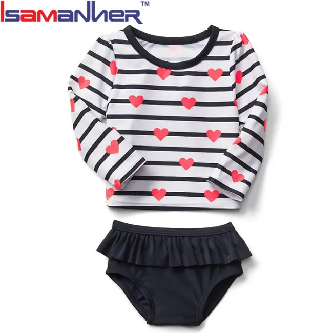 Модные детские маленькая девочка купальники дети купальник