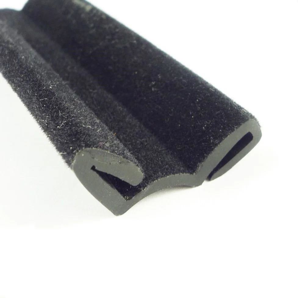 汽车柔性 epdm 橡胶植绒密封条 - buy flocking rubber seal,flocked