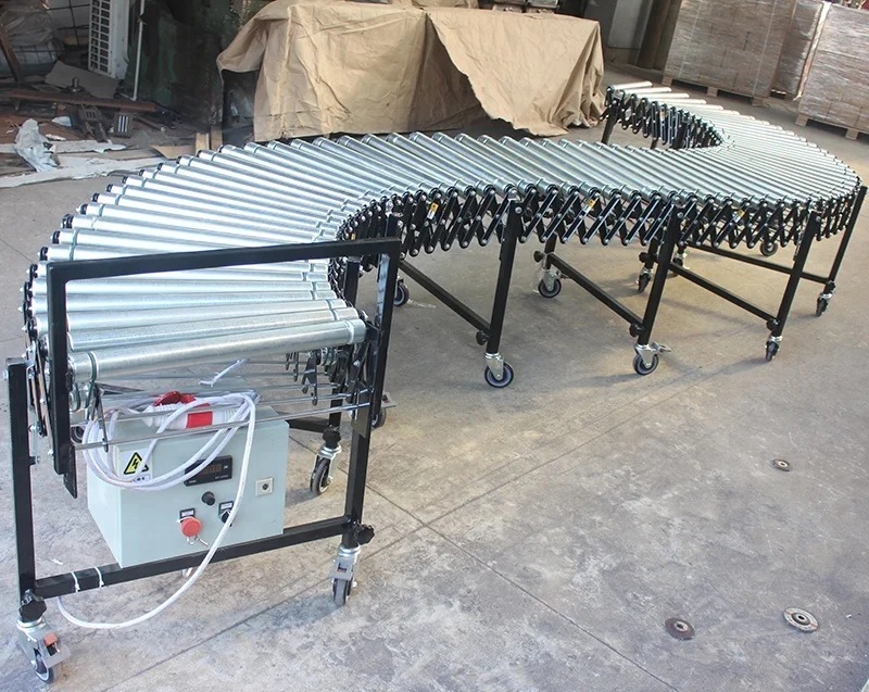 Flexible Motorized Roller Conveyor for Container Loading Unloading