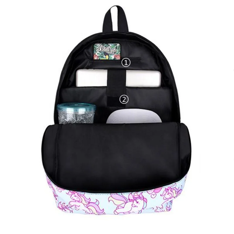 Digital Printing Cute School Bag Unicorn Backpack For Students