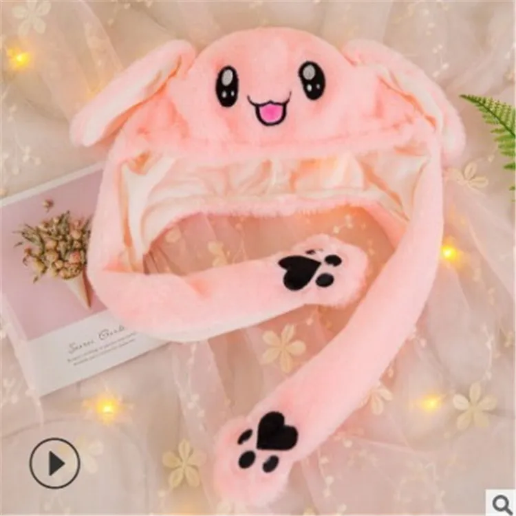 
Уха перемещение танцы детская одежда белого, розового, желтого цвета насосная Кролик Банни стиль плюшевый шарф шапка 