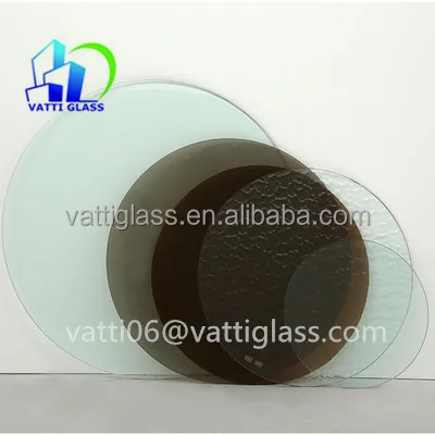 Круглый проигрыватель из закаленного стекла, столик из молочного стекла