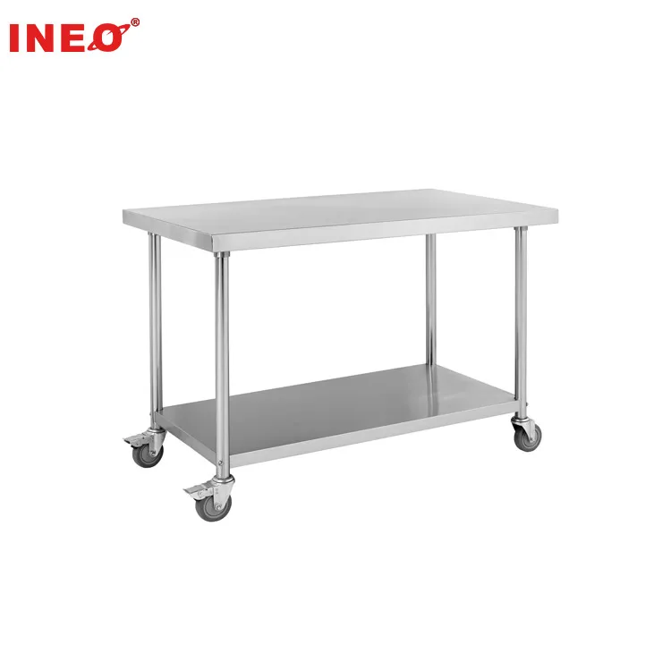 mobile stainless steel table