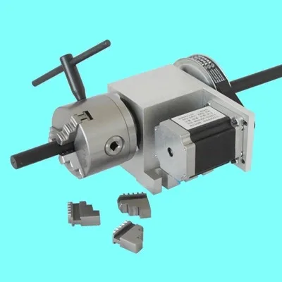 80 мм 3 челюсти центрирующий патрон ось вращения с 57HS76-3004 для мини фрезерный станок с ЧПУ маршрутизатор машина