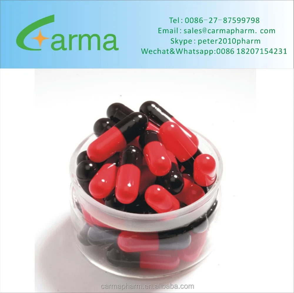 Черный красный халал твердые желатиновые капсулы Размер 0