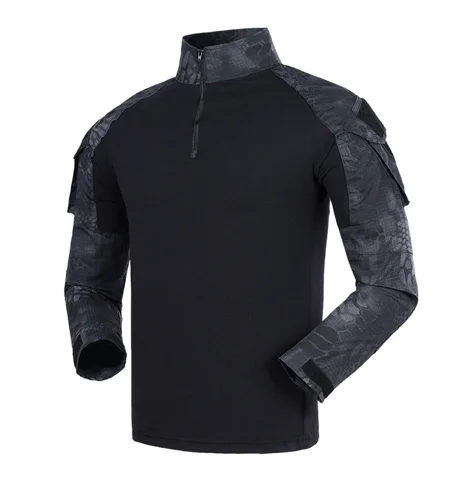 Black camo combat shirt Clearance