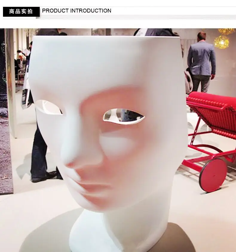 Modern leisure luxury living room Mask Fiberglass nemo mask face chair