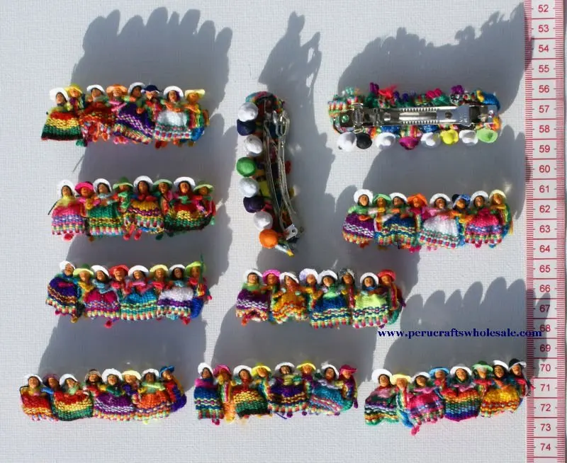 Волноваться куклы заколки для волос в индийском этническом перуанские Латинской фигурки женщин модные