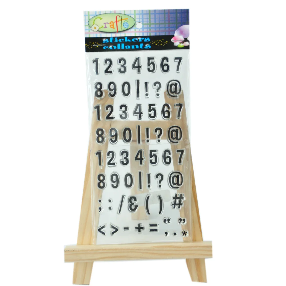 clear number stamps