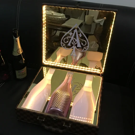 Ace of Spades Champagne Box with Empty Bottle and Insulation