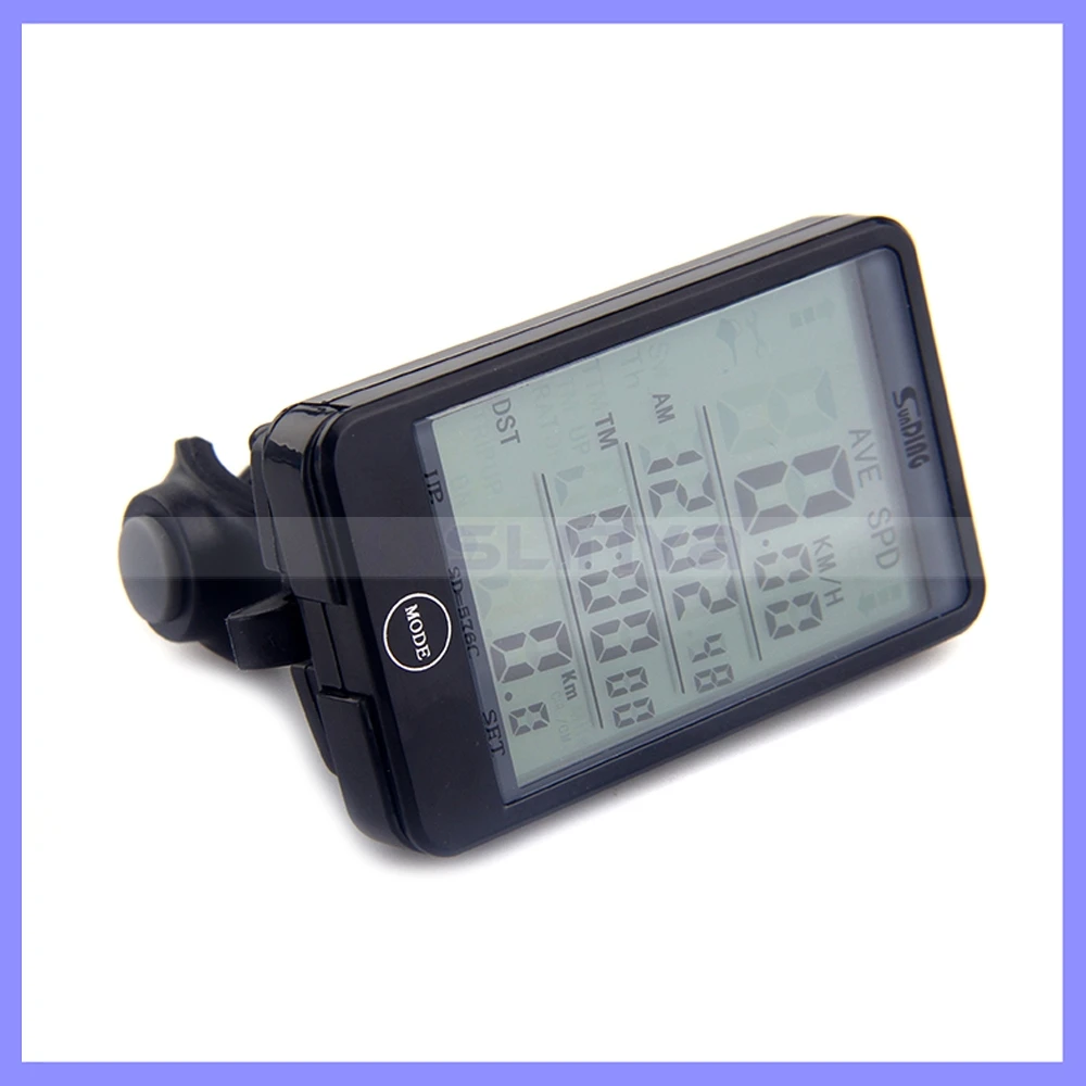 Беспроводной велосипедный спидометр водонепроницаемый большой экран 28 функций