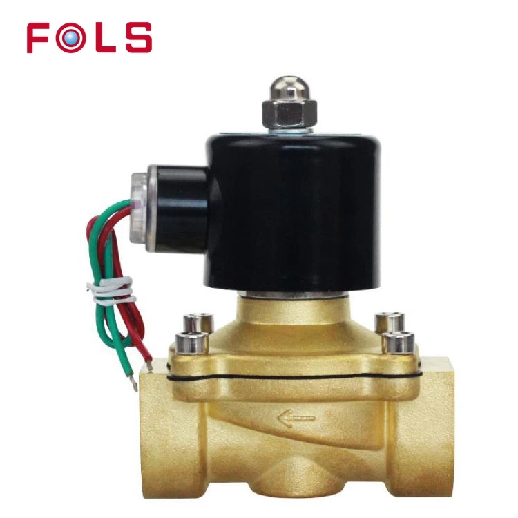 12V 24V 220V 1/2 2 inch 2W electric water brass solenoid valve magnetic for air gas