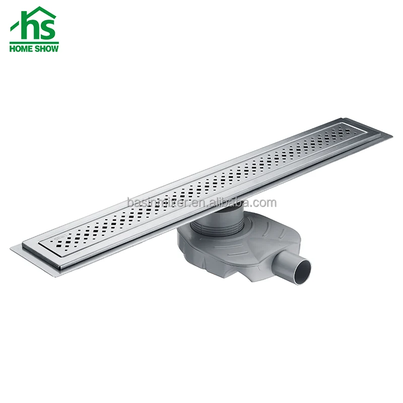 Big Overflow Stainless Steel Long Deodorant Bathroom Floor Drain